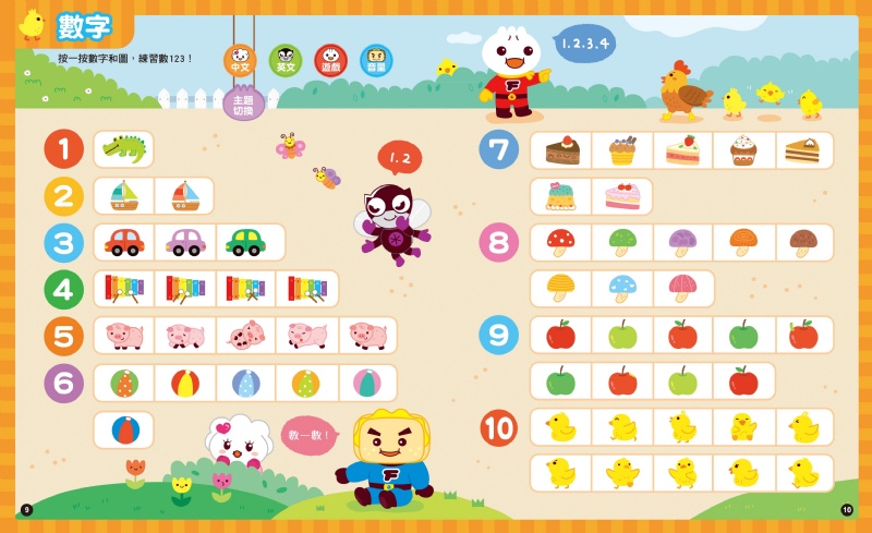 FOOD超人小手點讀學前啟蒙百科(ㄅㄆㄇ+ABC+123+兒歌)(普通話)